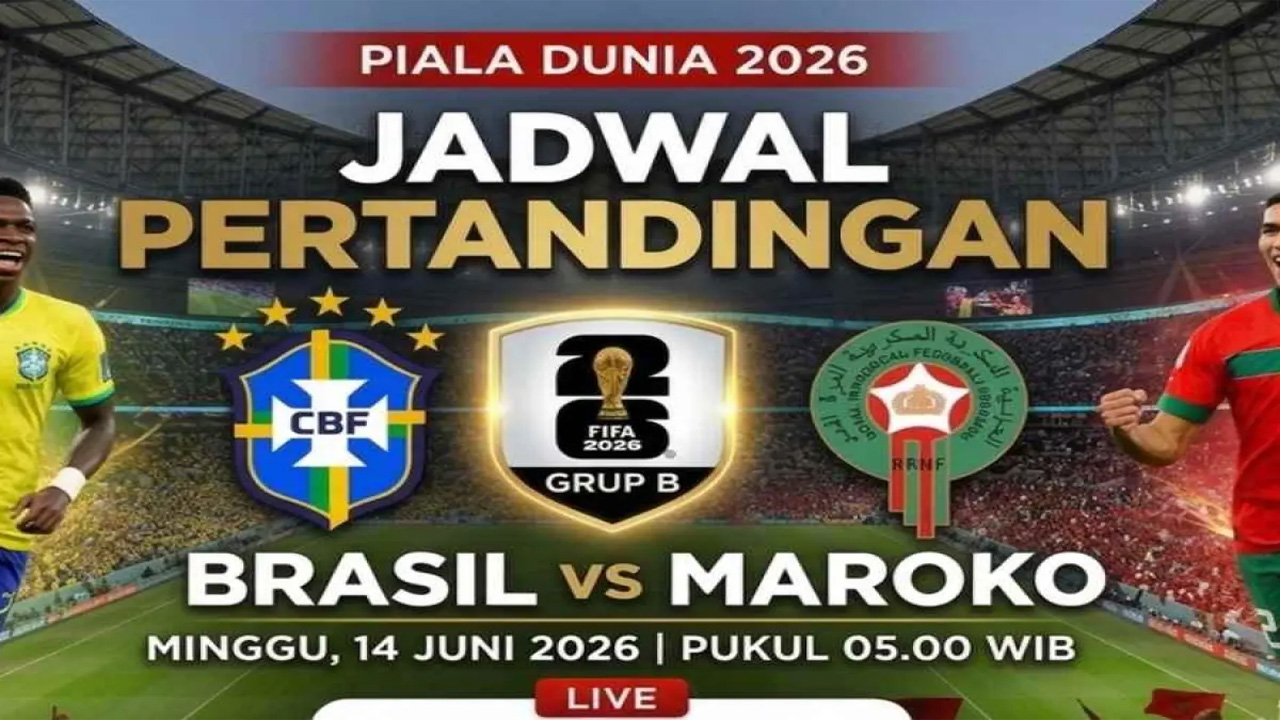 Brasil vs Maroko di Piala Dunia 2026: Jadwal, Jam Tayang, dan Cara Menonton Live