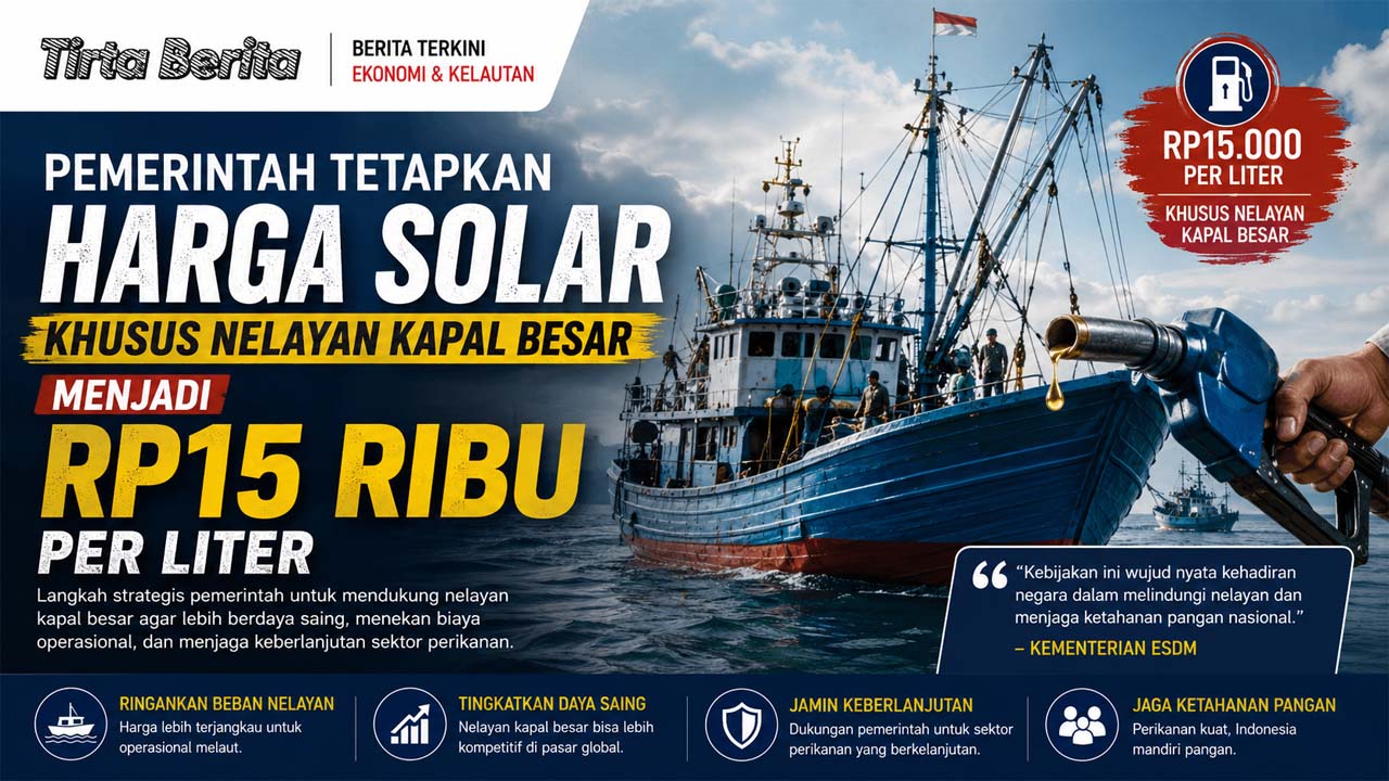 Pemerintah Tetapkan Harga Solar Khusus Nelayan Kapal Besar Menjadi Rp15 Ribu per Liter