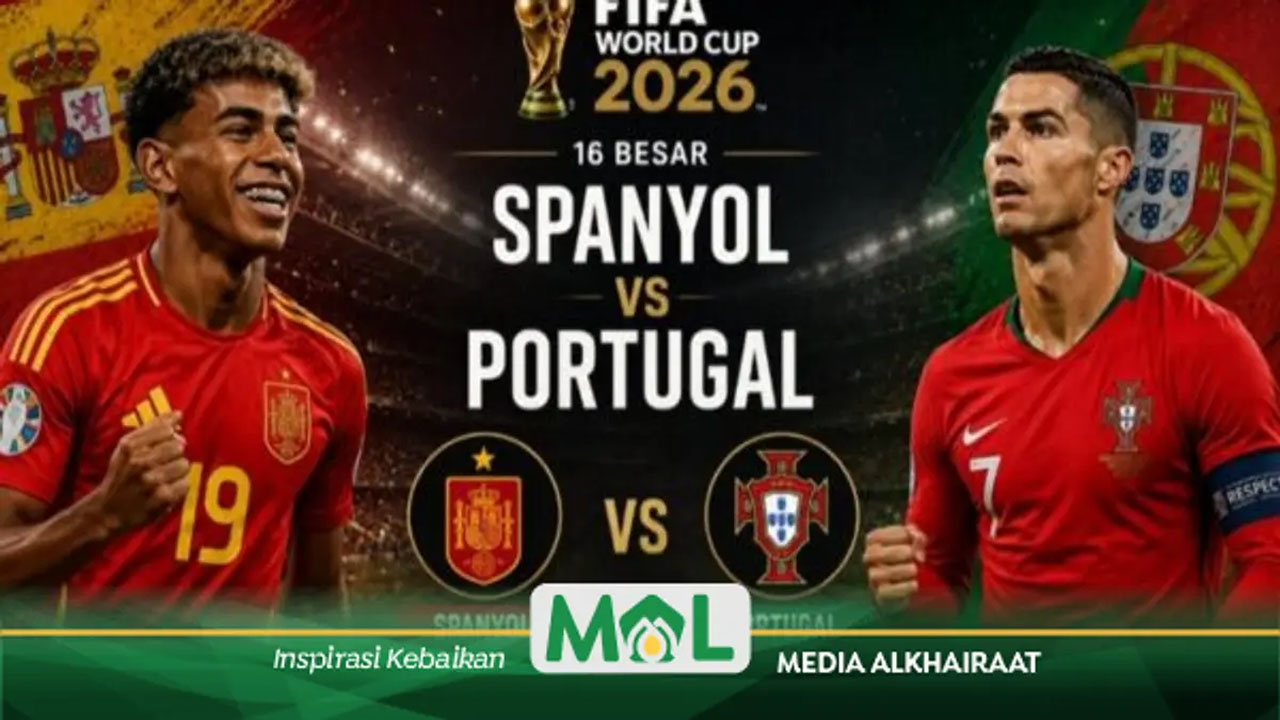 Prediksi Portugal Kontra Spanyol di Babak 16 Besar Piala Dunia 2026 Penuh Gengsi