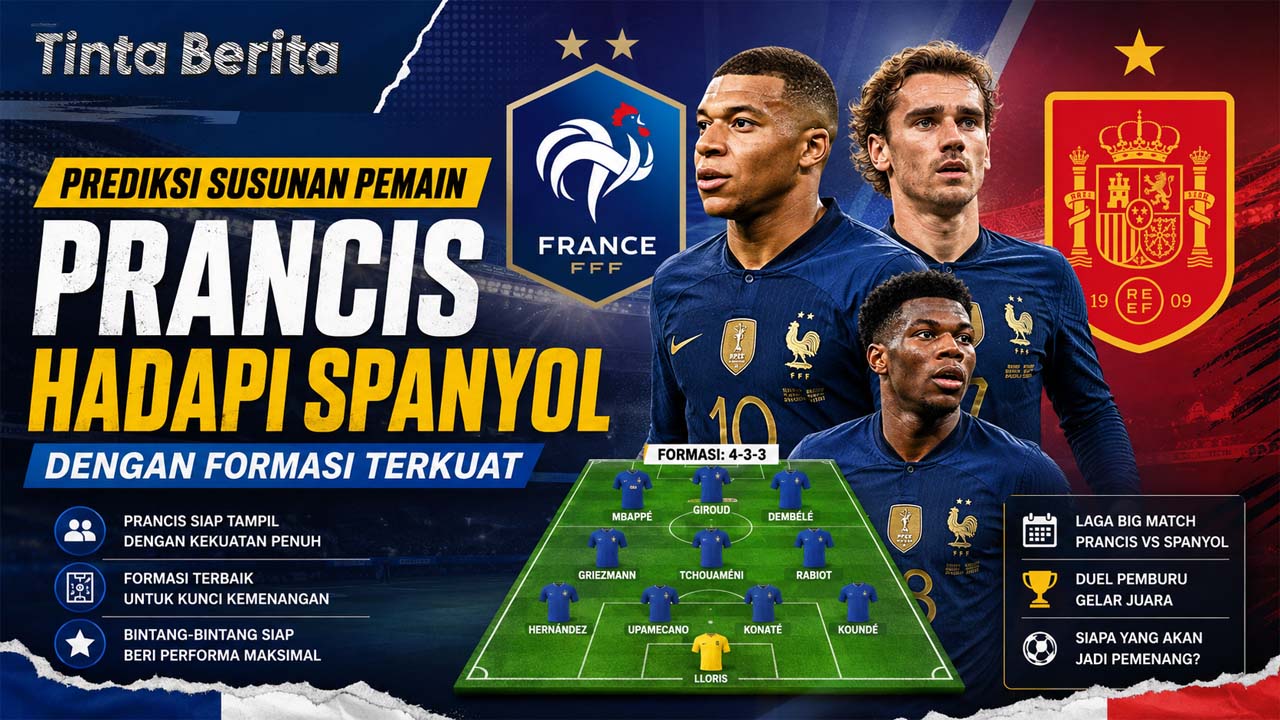 Prediksi Susunan Pemain Prancis Hadapi Spanyol dengan Formasi Terkuat