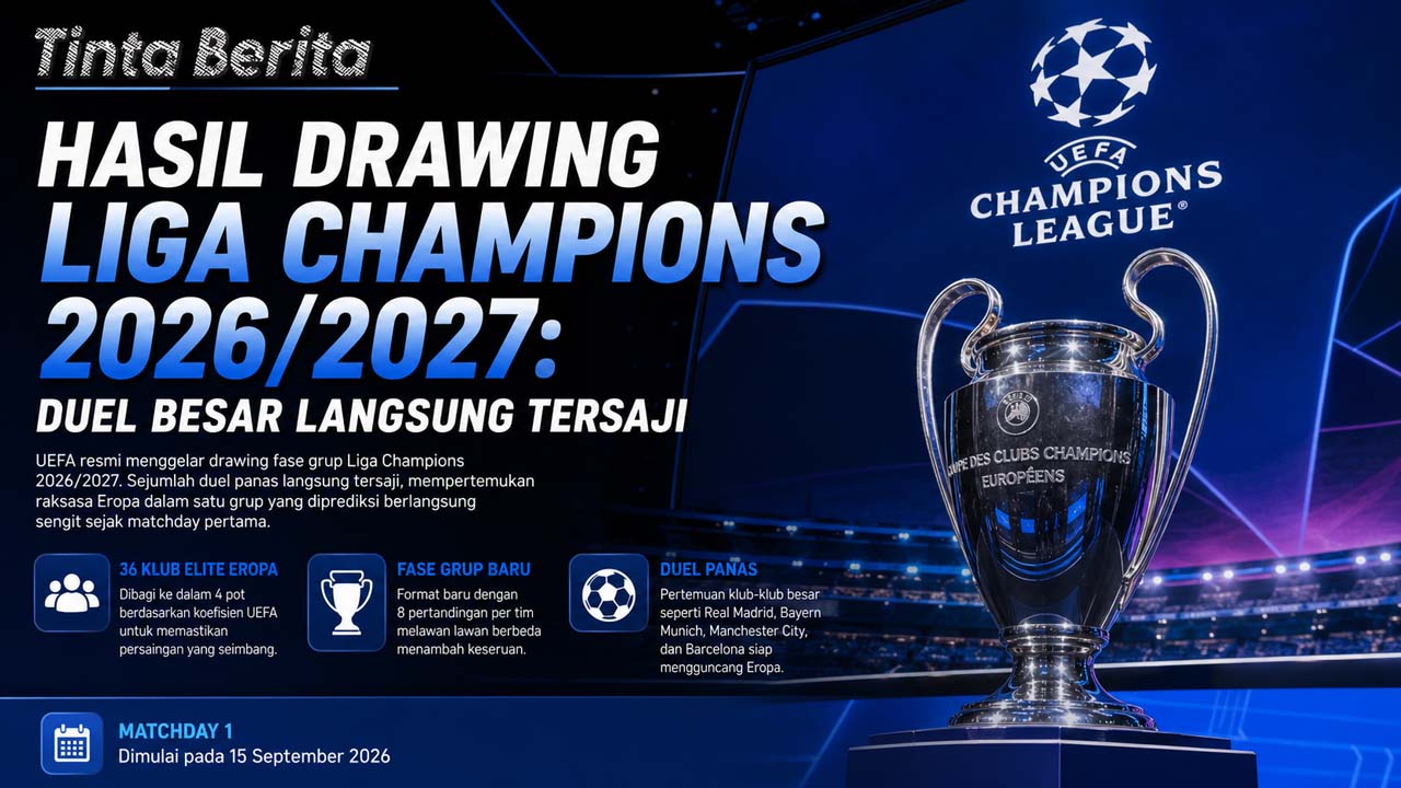 Hasil Drawing Liga Champions 2026/2027: Duel Besar Langsung Tersaji