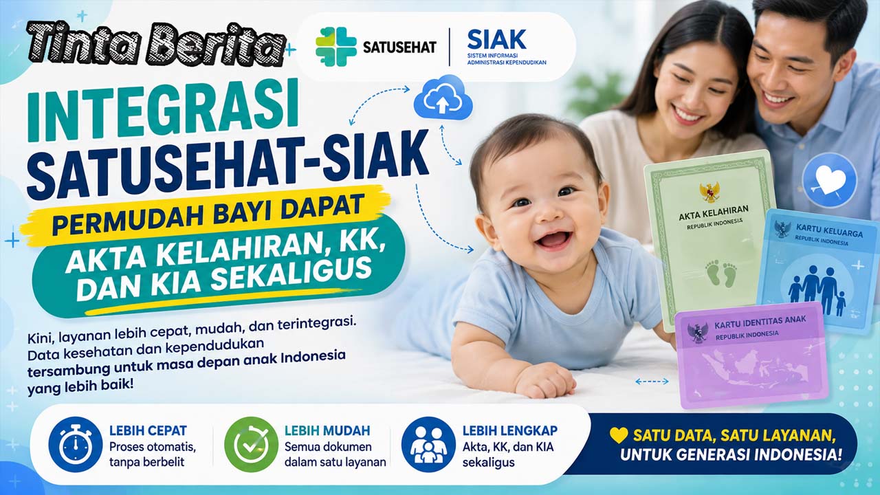 Integrasi SATUSEHAT-SIAK Permudah Bayi Dapat Akta Kelahiran, KK, dan KIA Sekaligus