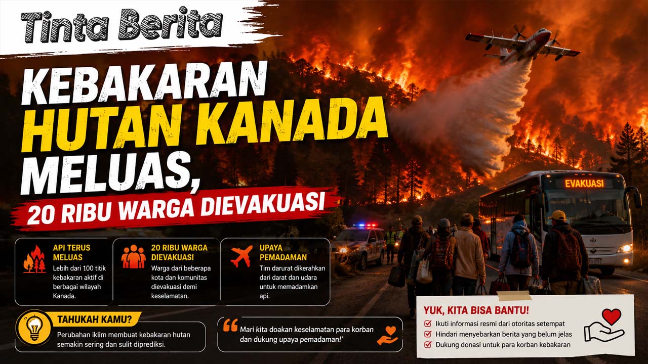 Kebakaran Hutan Kanada Meluas, 20 Ribu Warga Dievakuasi