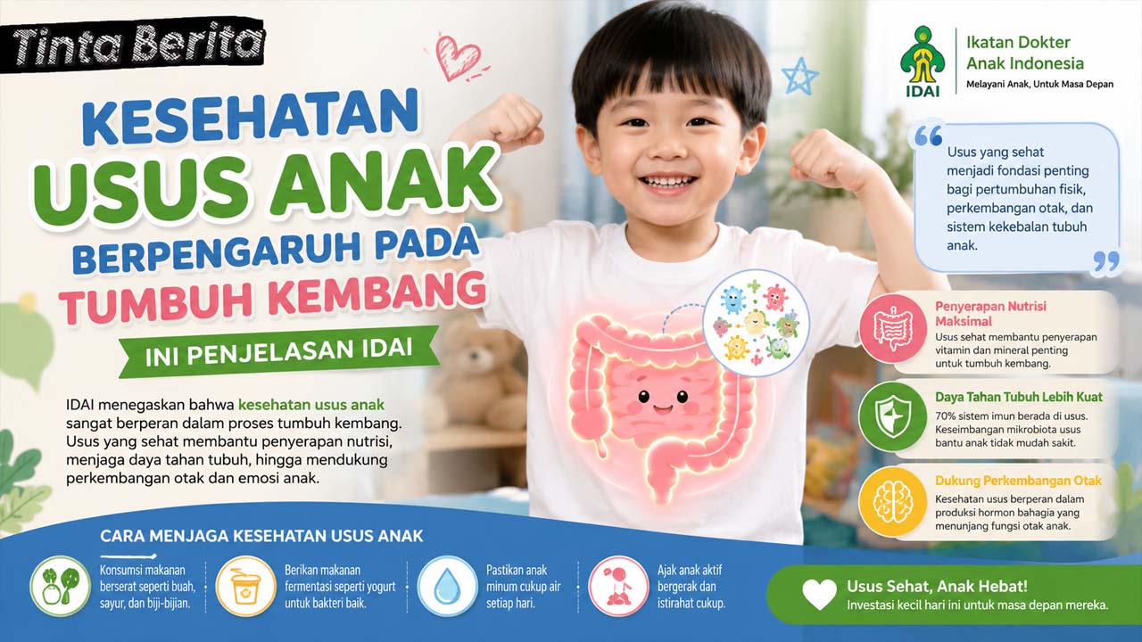 Kesehatan Usus Anak Berpengaruh pada Tumbuh Kembang, Ini Penjelasan IDAI