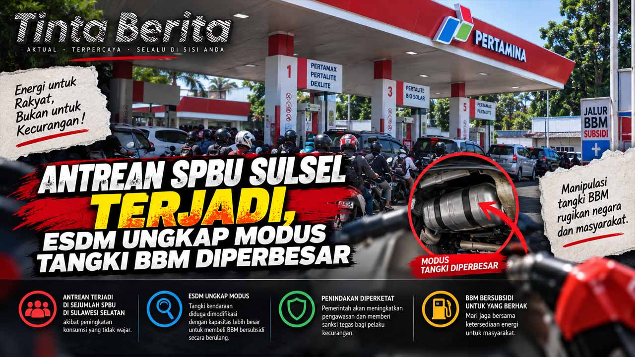 Antrean SPBU Sulsel Terjadi, ESDM Ungkap Modus Tangki BBM Diperbesar