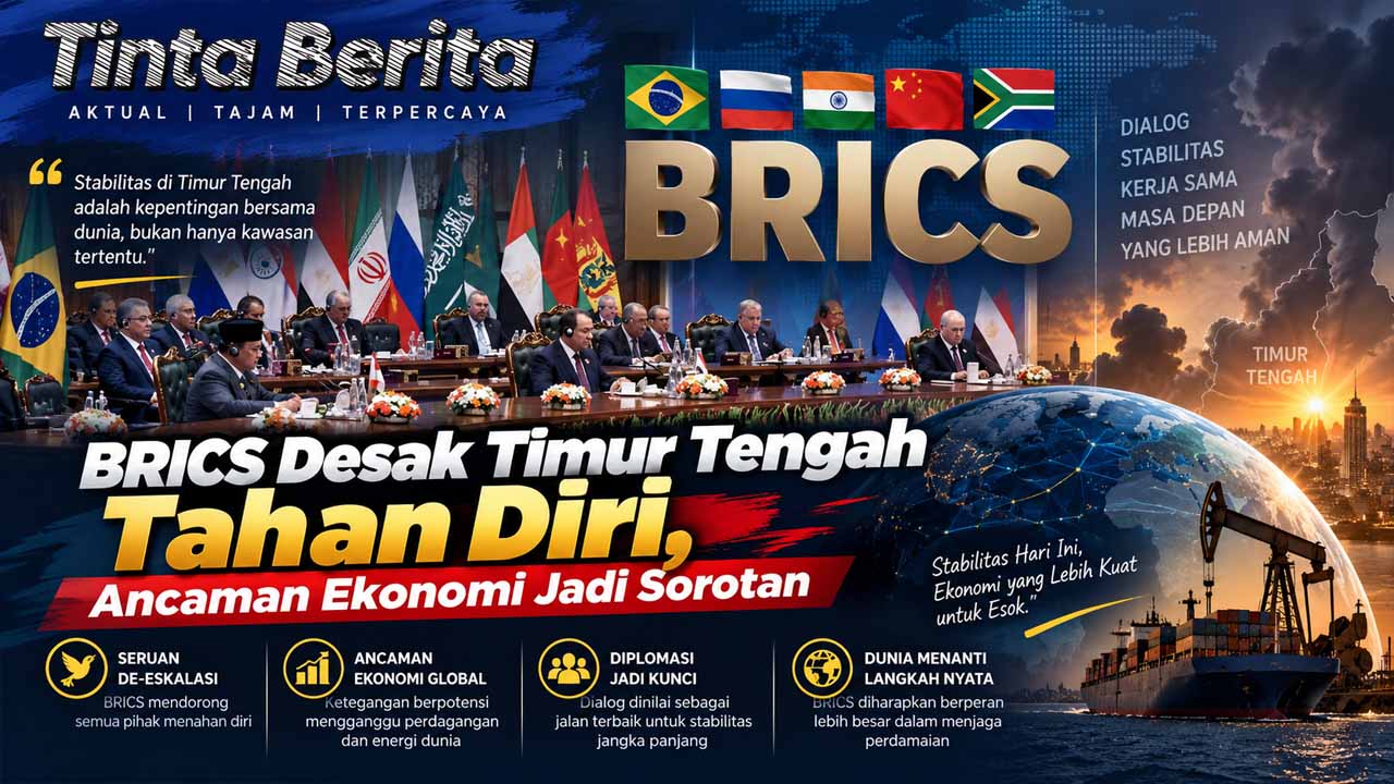 BRICS Desak Timur Tengah Tahan Diri, Ancaman Ekonomi Jadi Sorotan