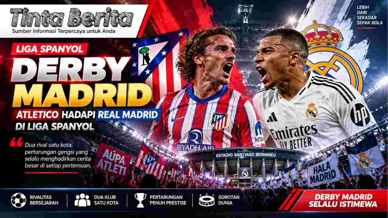 Derby Madrid Berlangsung, Atletico Hadapi Real Madrid di Liga Spanyol