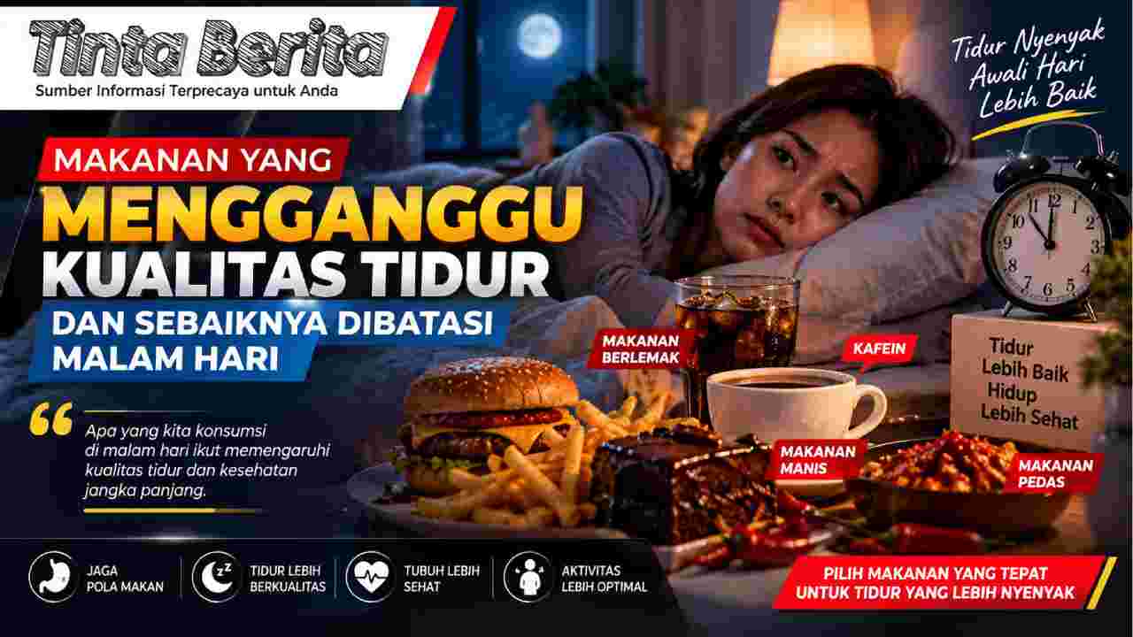 Makanan yang Mengganggu Kualitas Tidur dan Sebaiknya Dibatasi Malam Hari