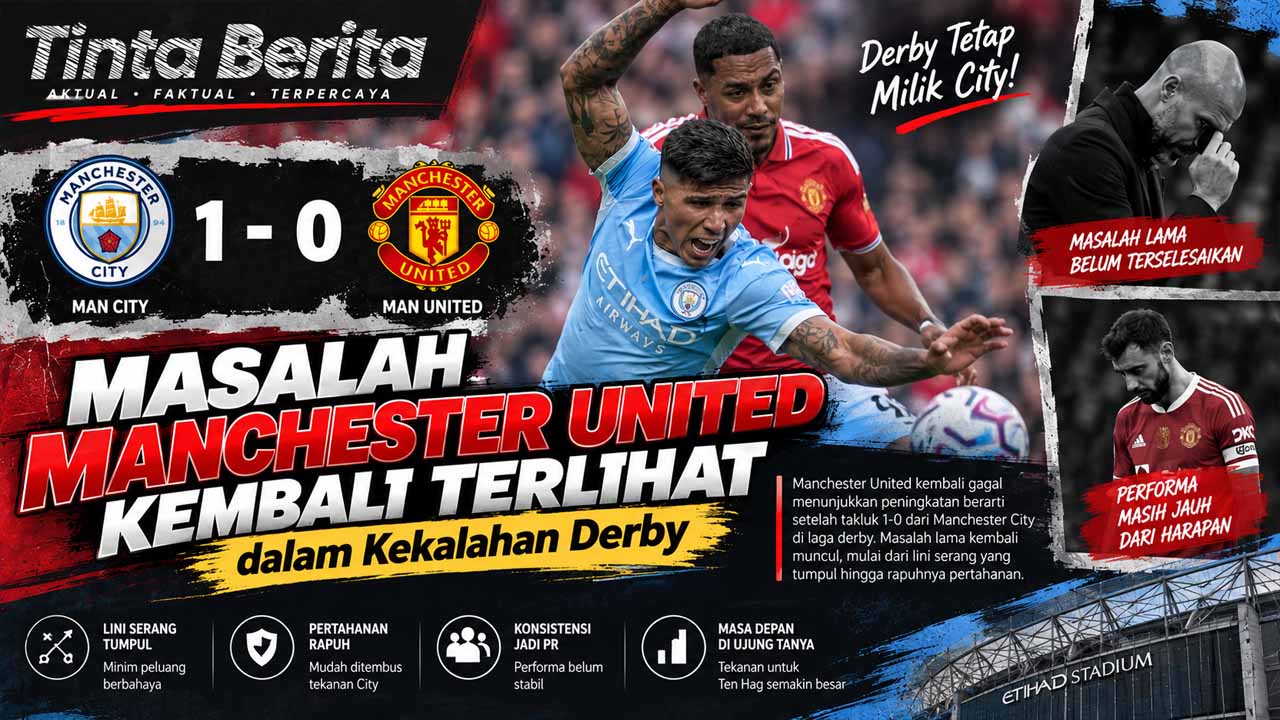 Masalah Manchester United Kembali Terlihat dalam Kekalahan Derby