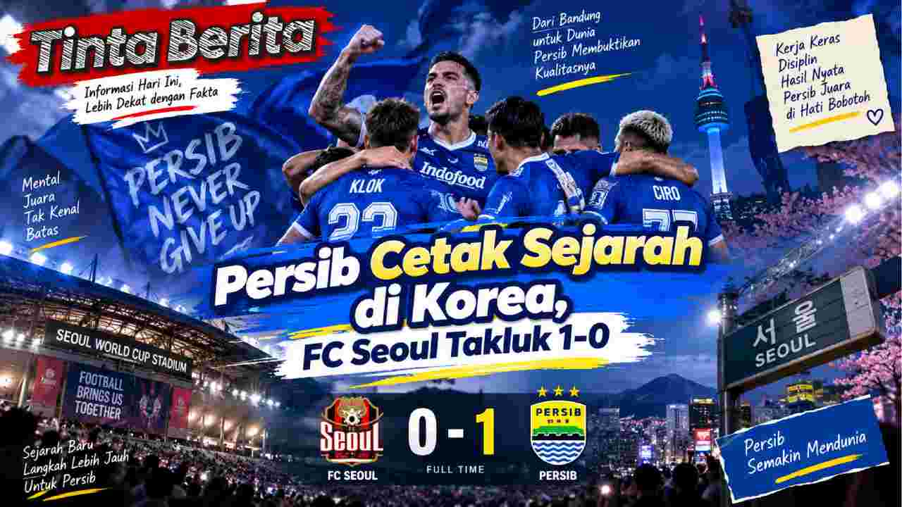 Persib Cetak Sejarah di Korea, FC Seoul Takluk 1-0