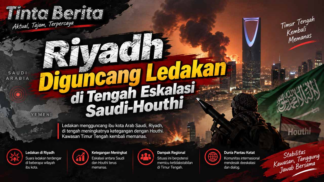 Riyadh Diguncang Ledakan di Tengah Eskalasi Saudi-Houthi