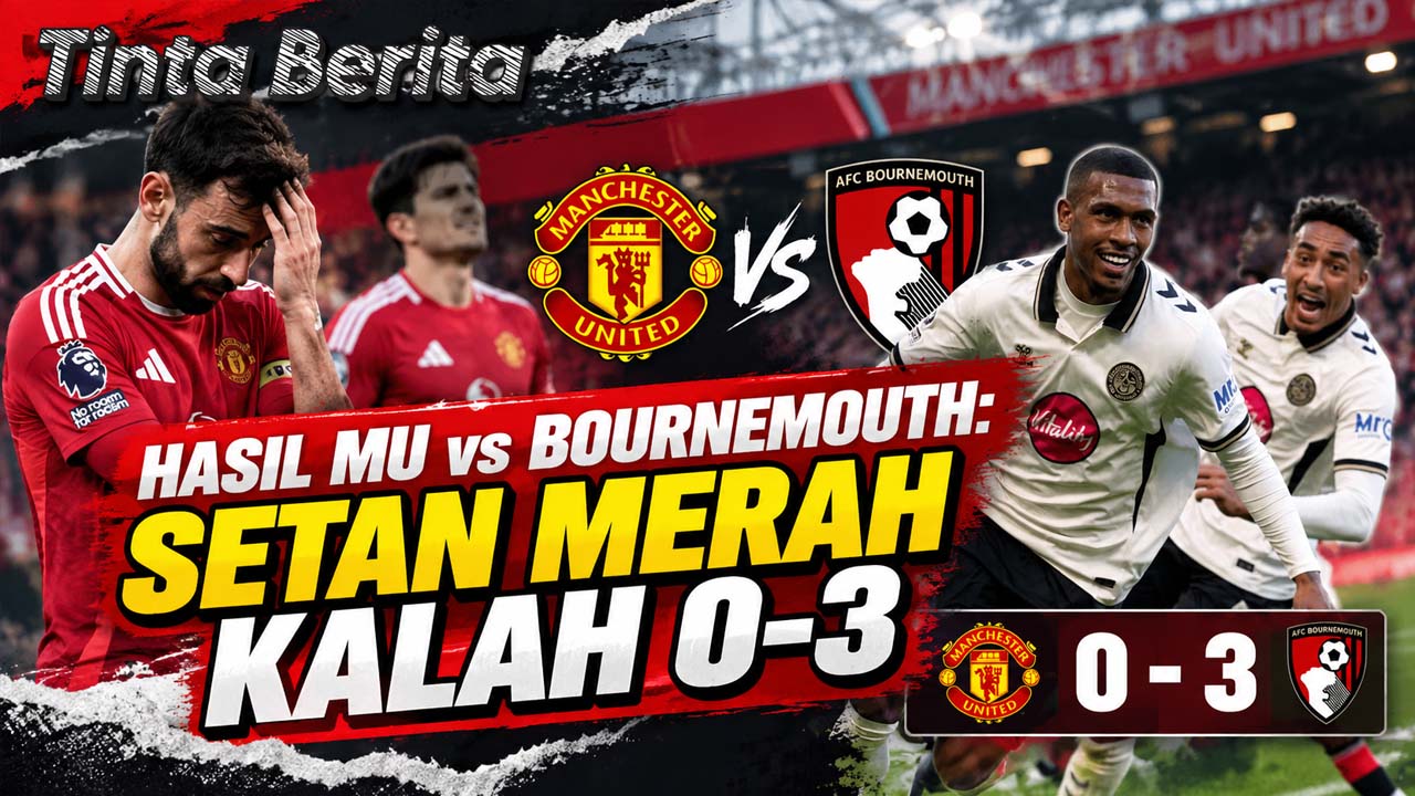 Hasil MU vs Bournemouth: Tiga Gol Bungkam Old Trafford