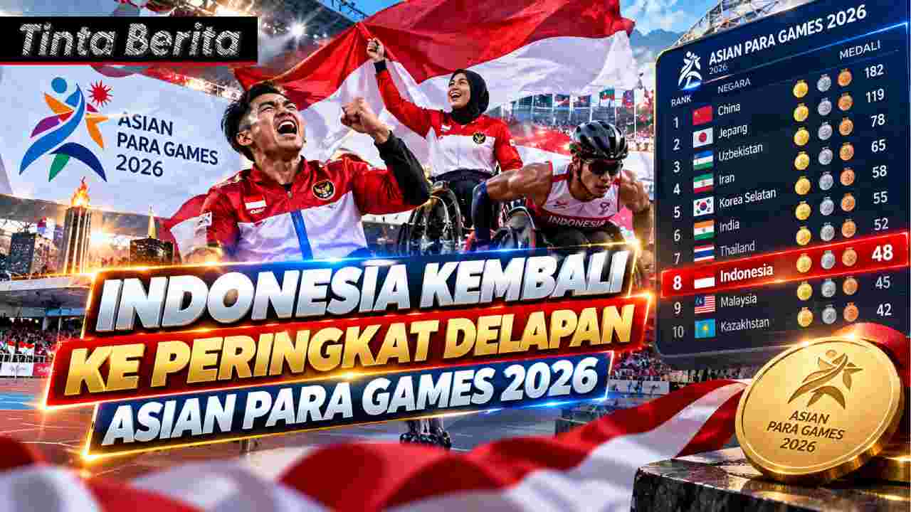 Indonesia Kembali ke Peringkat Delapan Asian Para Games 2026