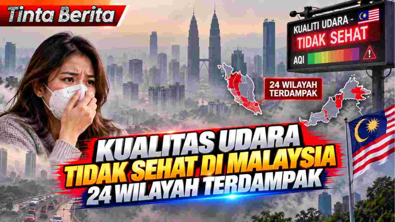 Kualitas Udara Tidak Sehat di Malaysia, 24 Wilayah Terdampak