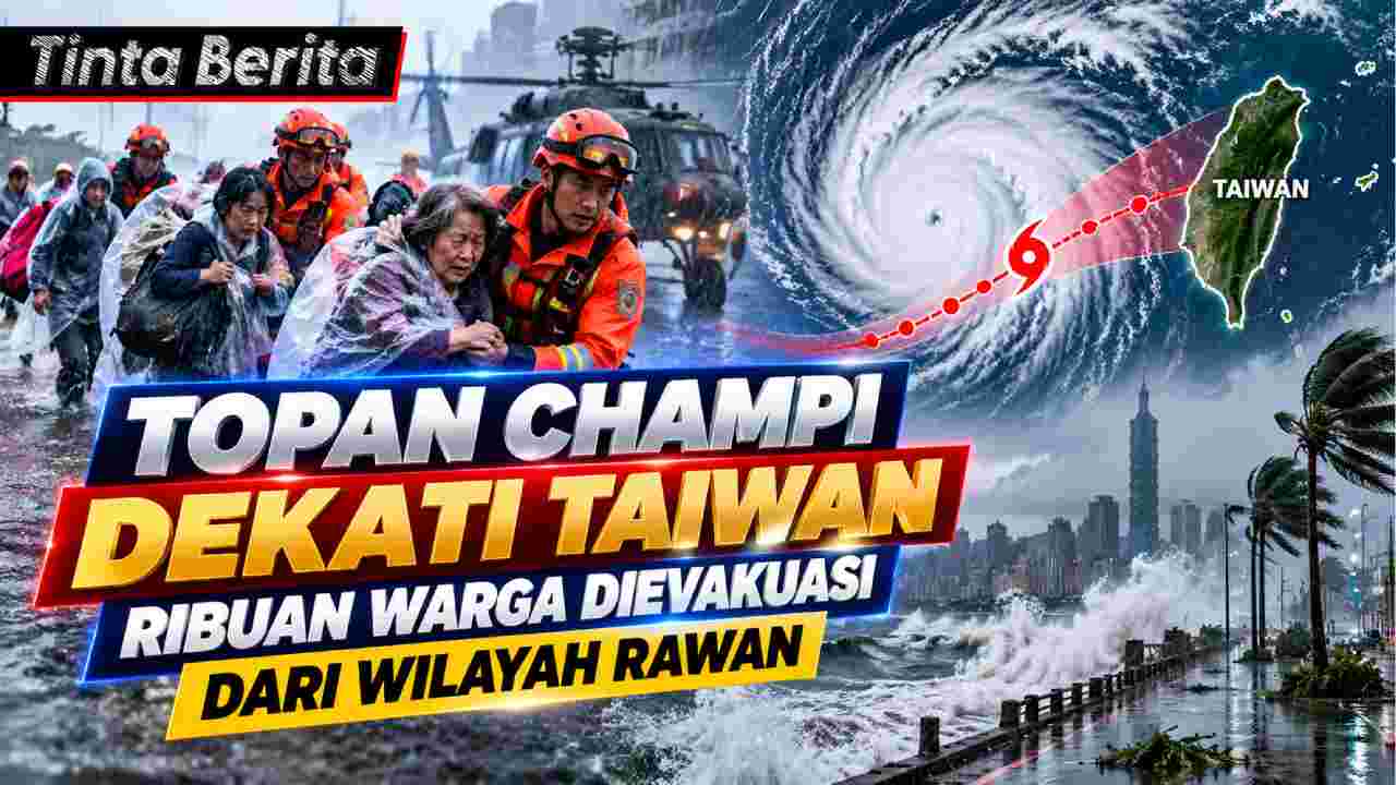 Topan Champi Dekati Taiwan Ribuan Warga Dievakuasi dari Wilayah Rawan