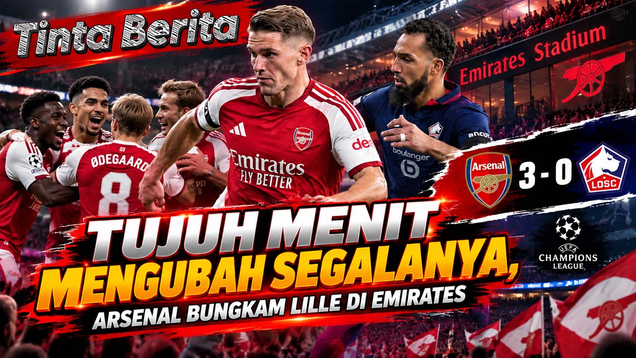 Tujuh Menit Mengubah Segalanya, Arsenal Bungkam Lille di Emirates